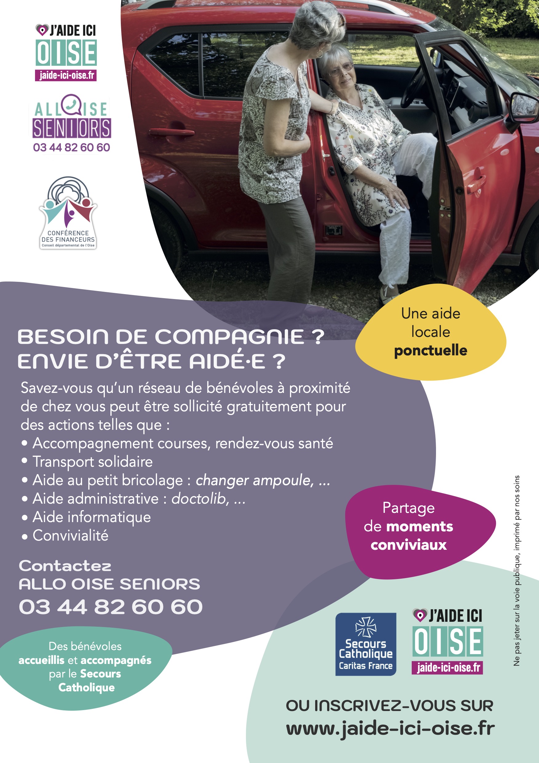 Flyer pour les personnes à aider